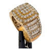 10k Yellow Gold 2.63ct Baguette/Round Diamonds Men's Ring