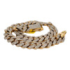 10k Yellow Gold | 4.22ct Round Diamonds | Cuban Link Chain Bracelet