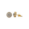 10k Yellow Gold 0.38ct Micro Pave Diamond Earrings