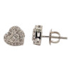 10kt White Gold Heart Earrings with 0.30ct Diamonds