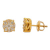 10k Yellow Gold 0.54ct Round and Baguette Diamond Earrings