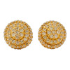 10k Yellow Gold 0.64CT Round Diamonds 3-Step Earrings