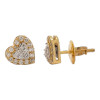 10k Yellow Gold 0.32ct Diamond Heart Earrings