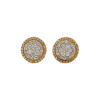 10k Two-Tone Gold 0.48ct Round Diamond Earrings