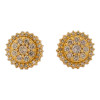 10k Yellow Gold 0.40CT Round Diamond Spike Design Earrings