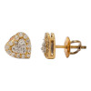 10k Yellow Gold 0.34ct Diamond Heart Earrings