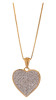 10kt Yellow Gold Heart Pendant with 0.25ct Micro Pave Diamonds