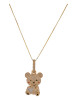 10kt Yellow Gold Teddy Bear Pendant with 0.90ct Diamonds