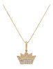 10kt Yellow Gold Crown Style Pendant with 0.30ct Diamonds