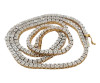 10K Yellow Gold 18" Tennis Necklace with 0.70ct Illusion-Set Diamonds