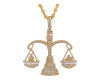 116010K Yellow Gold Scale Pendant with 1.75ct Diamonds