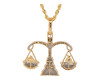 116010K Yellow Gold Scale Pendant with 1.75ct Diamonds