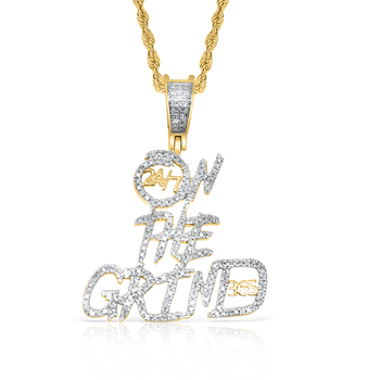 10K Yellow Gold On The Grind Pendant 0 