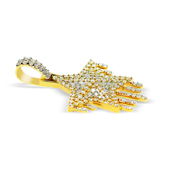 10K Yellow Gold Drip Star Pendant 1.00ct with Chain King Johnny Johnny's Custom Jewelry