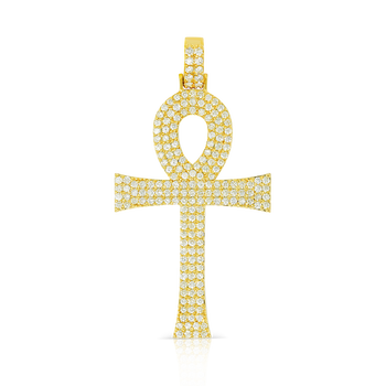 10K Yellow Gold Ankh Pendant 5.5ct with 