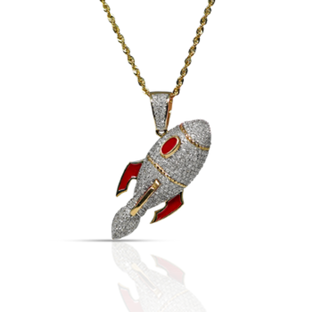 Gold spaceship pendant Clearance