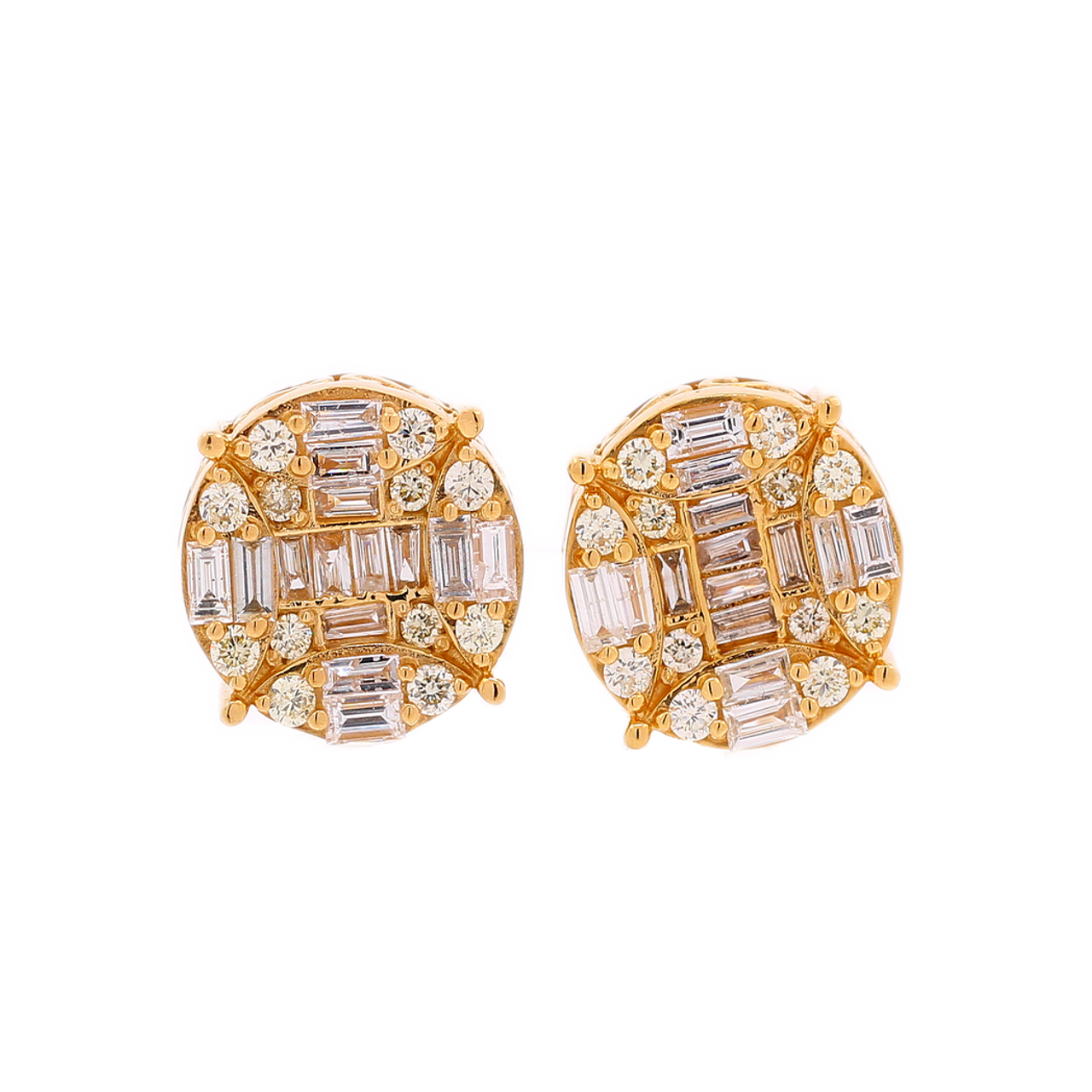 10K W/Gold 2.00ct Diamonds Exclusive Square Big Boy Earrings - King Johnny  - Johnny's Custom Jewelry