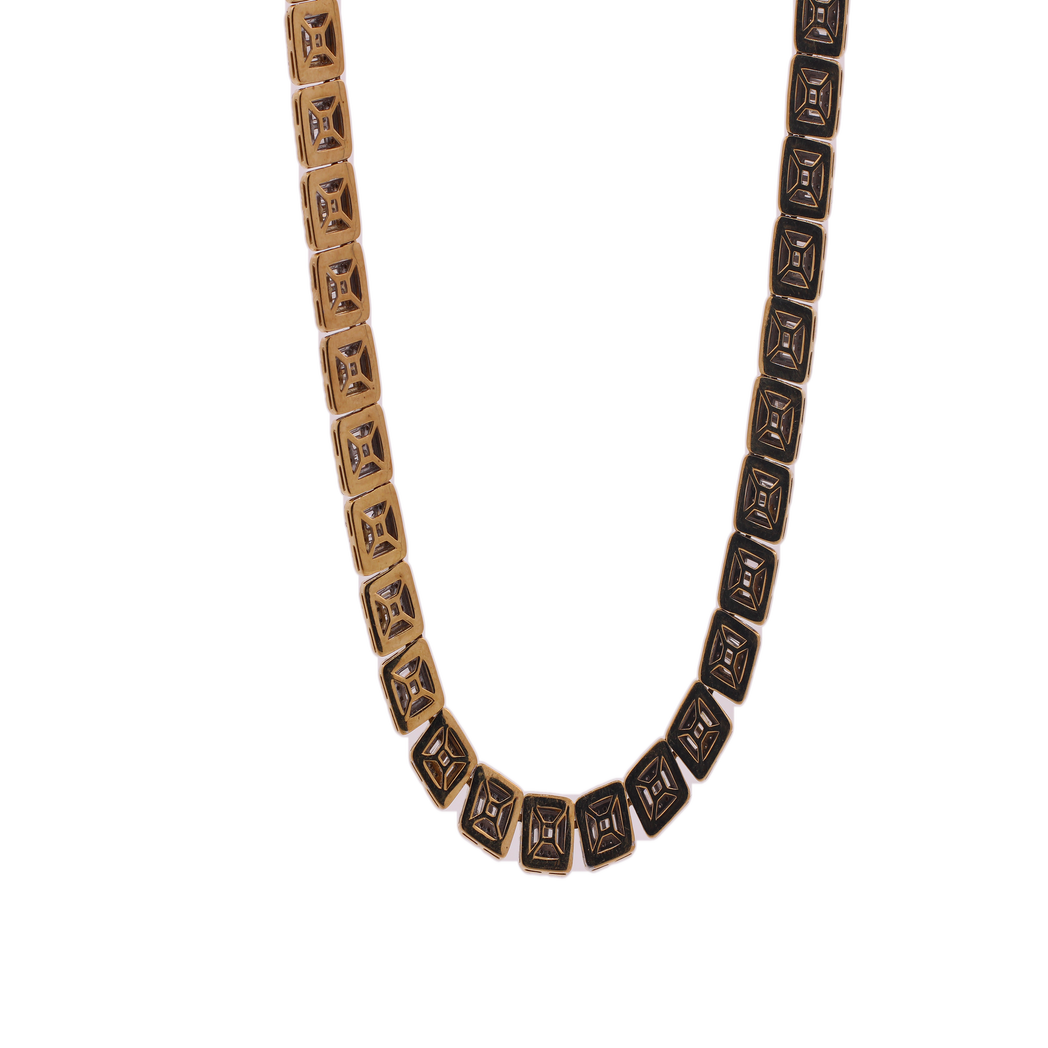 10K Gold 16.95ct Diamonds Fancy Men's Necklace King Johnny Johnny's