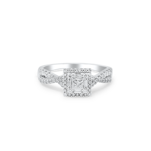 14K White Gold Ladies Ring with 0.50ct Diamonds  14K White Gold Ladies Ring with 0.50ct Diamonds