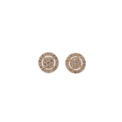 Quirky Semi Circle Shape American Diamond Stud Earrings – Putstyle