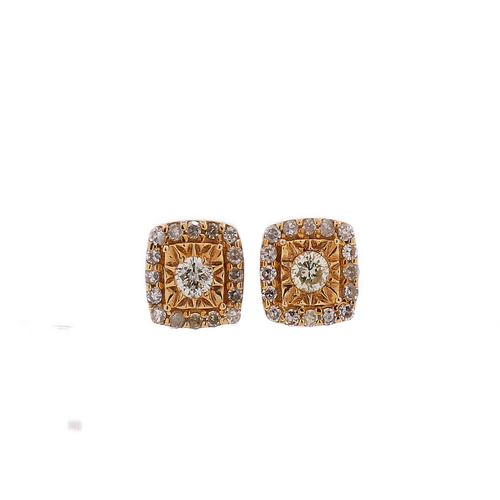 Square Diamond Stud Earrings Manufacturer Supplier from Surat India