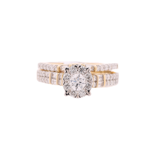 14K Y/Gold 1.15ct Diamonds Ring Set 14K Y/Gold 1.15ct Diamonds Ring Set
