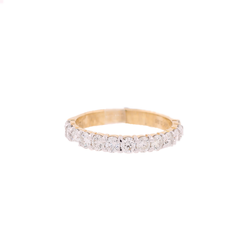 14K Y/Gold 0.95ct Diamonds Band Ring