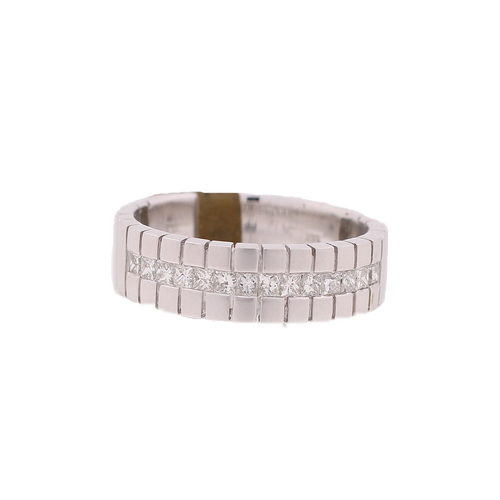 Men's 14K White Gold Band Ring with 0.25ct Diamonds Men's 14K White Gold Band Ring with 0.25ct Diamonds