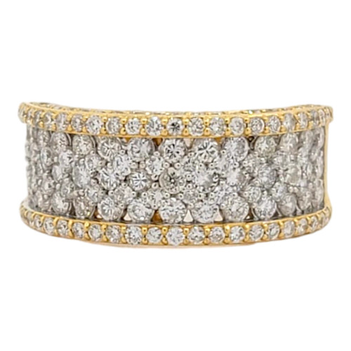10k Yellow Gold 2.63ct Diamonds Men's Band Ring 10k Yellow Gold 2.63ct Diamonds Men's Band Ring