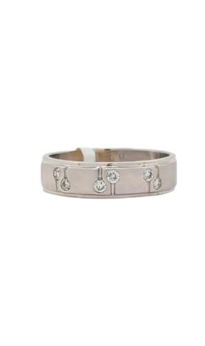 14kt White Gold Men's Band with 0.25ct Diamonds 14kt White Gold Men's Band with 0.25ct Diamonds