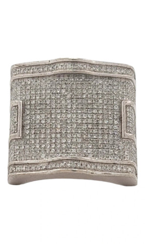 925 Italian Silver 2.00ct Micro Diamonds Men's Ring 925 Italian Silver 2.00ct Micro Diamonds Men's Ring