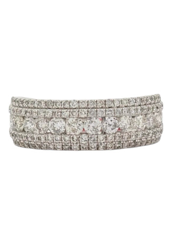 Men's 10kt White Gold Band with 1.70ct Round Diamonds Men's 10kt White Gold Band with 1.70ct Round Diamonds