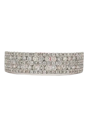 Men's 10kt White Gold Band with 1.05ct Round Diamonds Men's 10kt White Gold Band with 1.05ct Round Diamonds