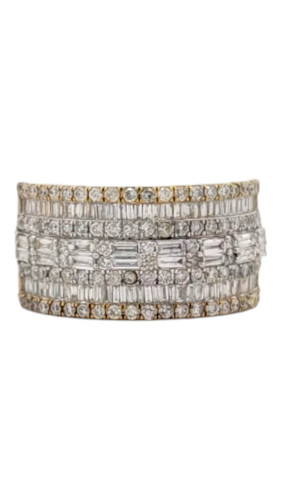 Men's 10k Yellow Gold Band with 2.10ct Baguette Diamonds Men's 10k Yellow Gold Band with 2.10ct Baguette Diamonds