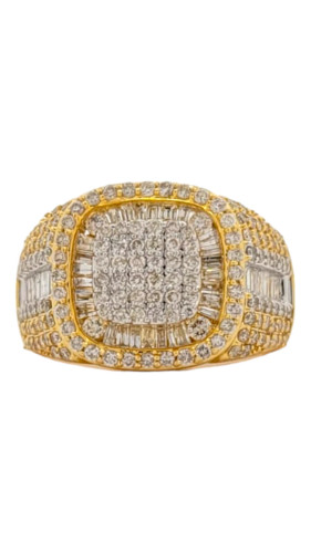 Men's 10K Yellow Gold Pinky Ring with 2.05ct Diamonds Men's 10K Yellow Gold Pinky Ring with 2.05ct Diamonds