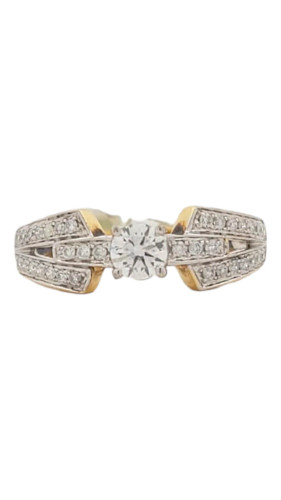14kt Yellow Gold Ladies' Ring with 0.56ct Diamonds