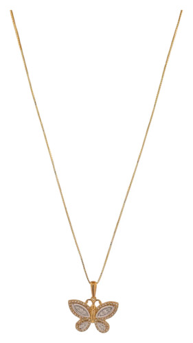 10kt Yellow Gold Butterfly Pendant with 0.25ct Diamonds 10kt Yellow Gold Butterfly Pendant with 0.25ct Diamonds