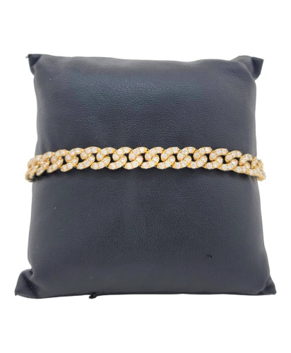 10k Yellow Gold| 4.80 ct. Diamond Miami Cuban Style Bracelet