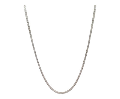 10kt White Gold Tennis Chain with 1.05ct Illusion-Set Diamonds