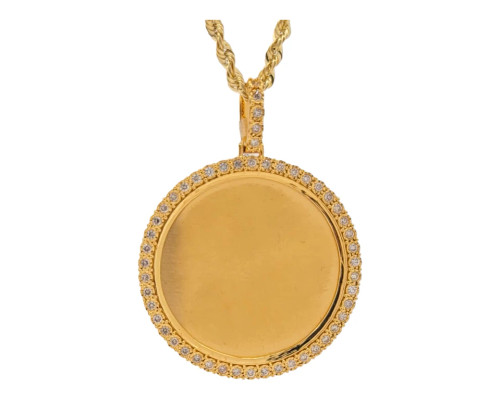 10K Yellow Gold Memory Pendant with 0.88ct Diamonds 10K Yellow Gold Memory Pendant with 0.88ct Diamonds