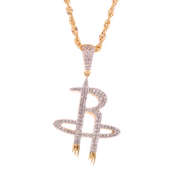 10k yellow gold custom Houston Astros Diamond Pendant for Sale