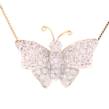 10k Gold 0.53ct Diamonds 3D Butterfly LDS Pendant