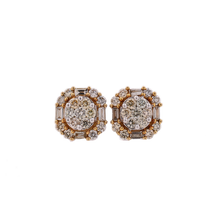 10K Gold 0.76ct Diamonds Fancy Unisex Earrings