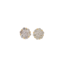 10K Y/Gold 0.50ct Diamonds Flower Earrings