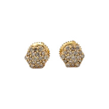 Men's 0.27ct Diamond Earrings in 10k Yellow Gold