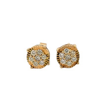 10k Yellow Gold 0.26ct Square Diamond Earrings