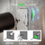 A lead detection process showing the steps to find lead in paint using the Lumetallix Lead Test Kit by Syringa Lab Supplies. The image shows a wall with chipped paint where a flashlight reveals a bright green glow indicating the presence of lead. Below, icons illustrate the steps: shine the light, spray the solution, and see the result.