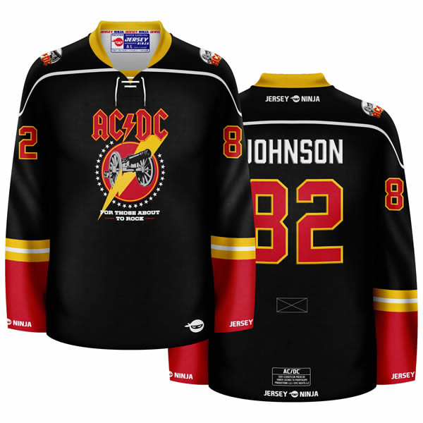 Offically Licensed AC/DC Hockey Jerseys by Jersey Ninja