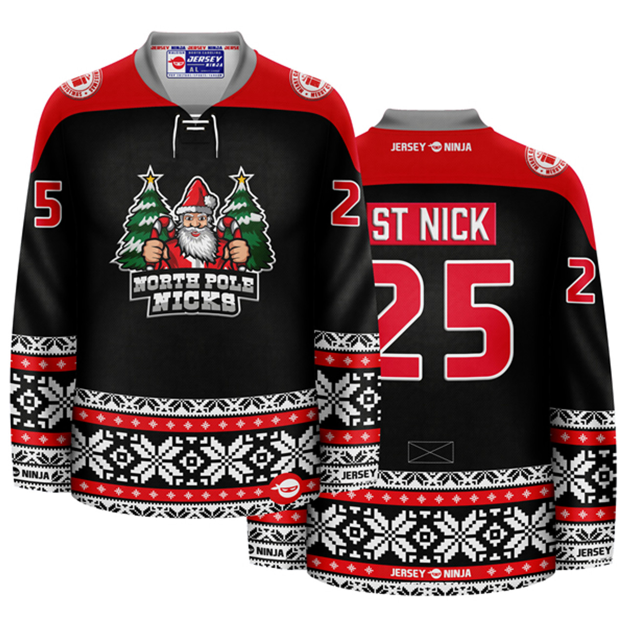 Merry Christmas Hockey Jersey Dark