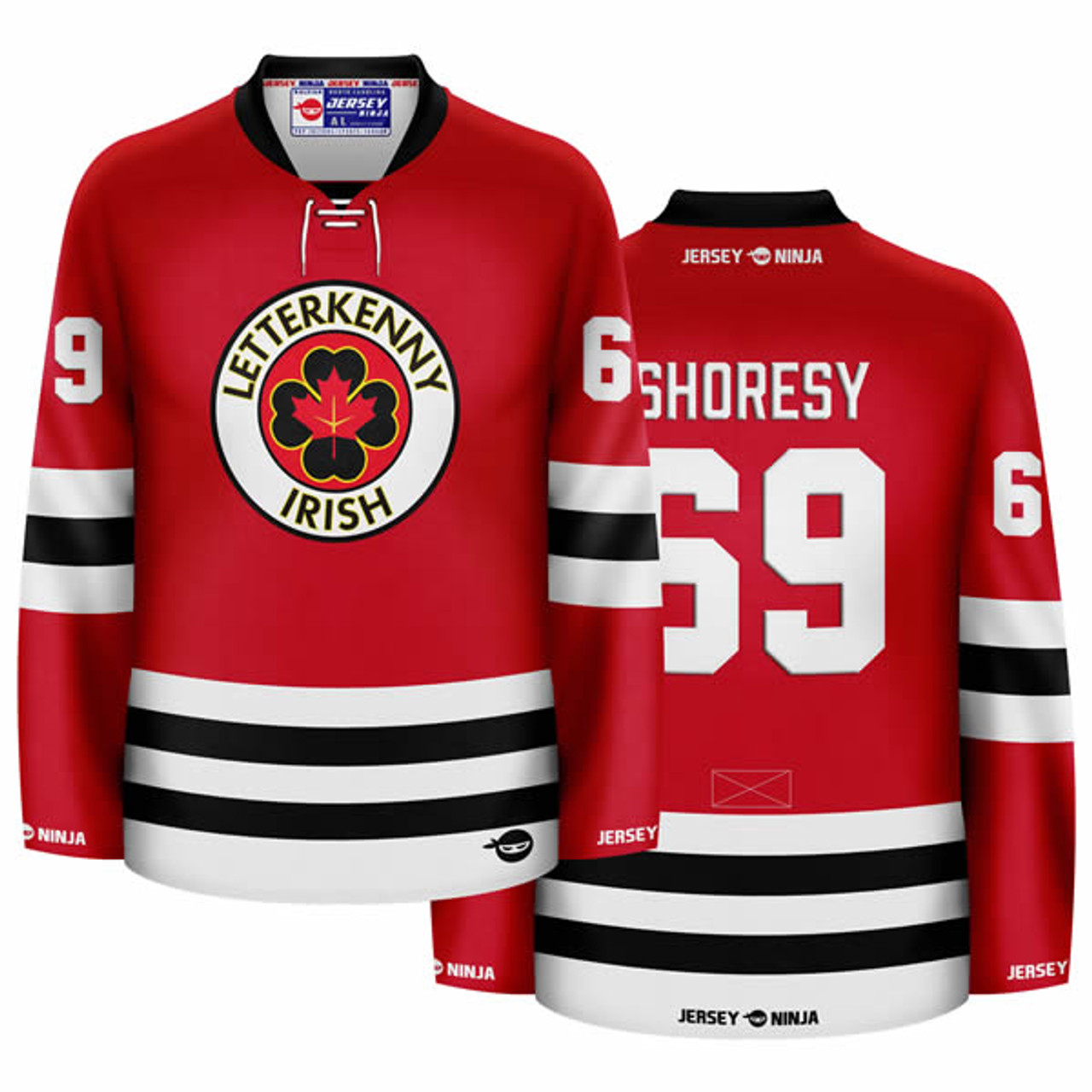 red hockey jersey